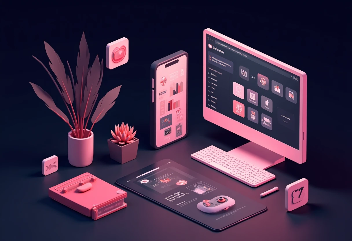 Representación abstracta de apps de cursos en línea