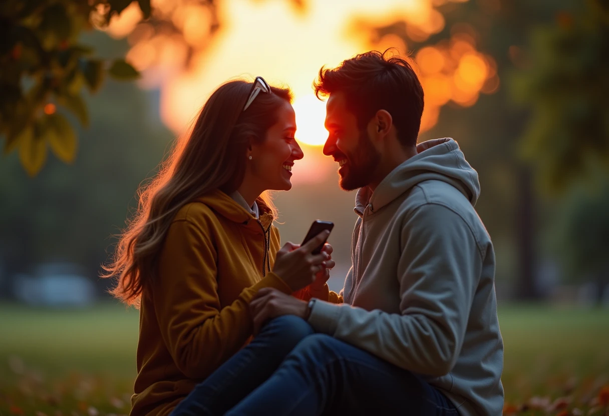 Cita romántica en el parque