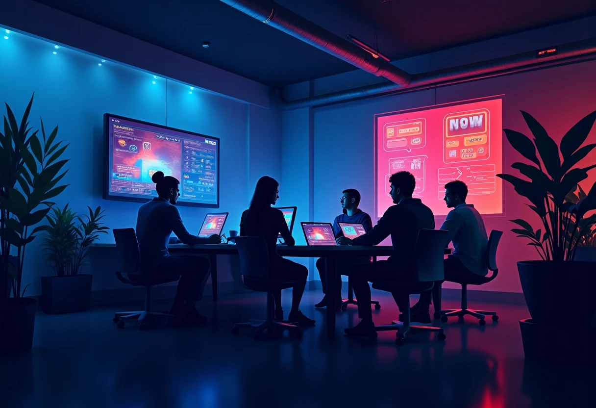 Colaboración en un espacio de coworking