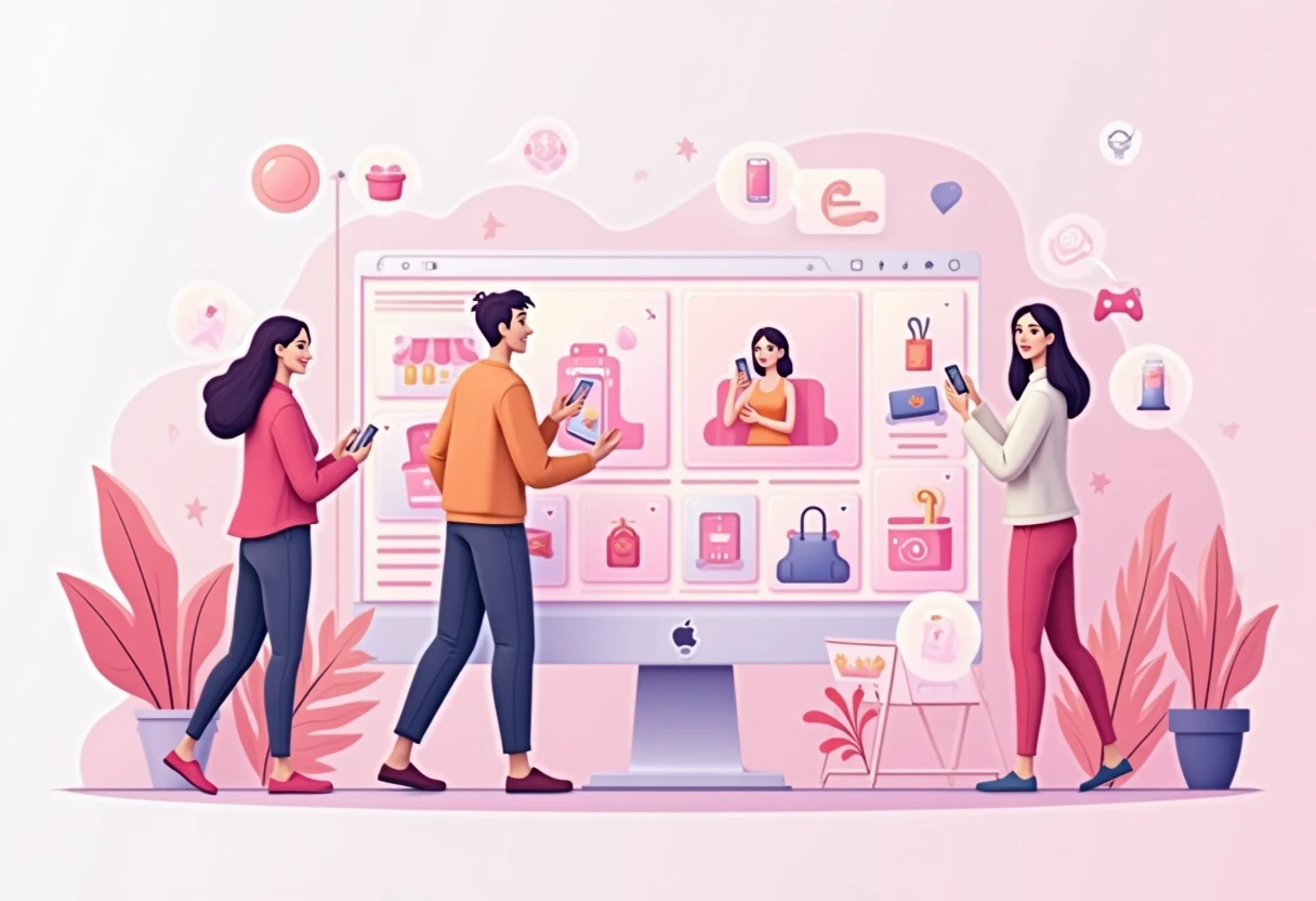 Online marketplace illustration