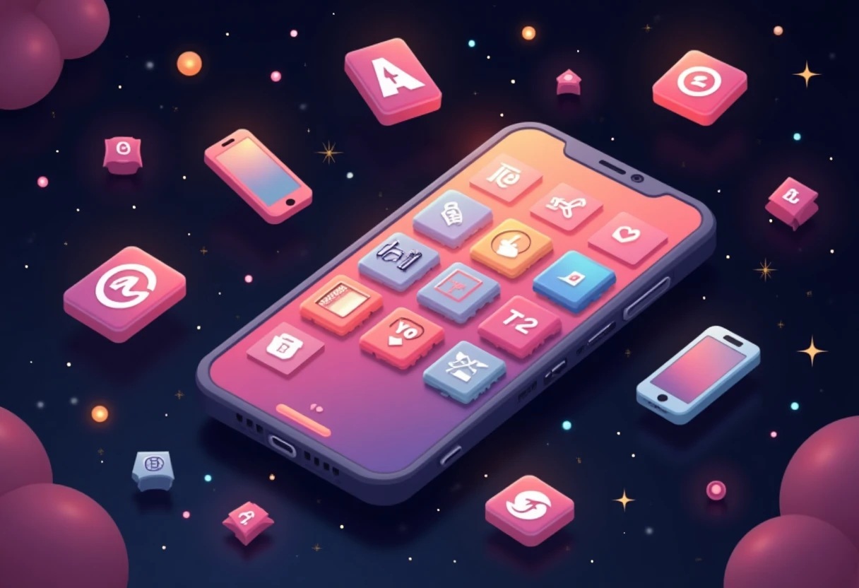 Abstract representation of shopping apps