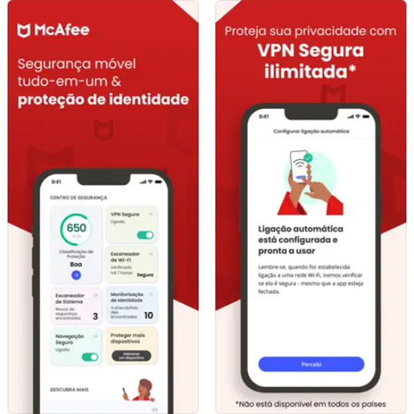 McAfee melhores antivírus