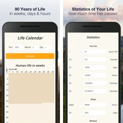 Print do app Age Calculator - Life Expectancy