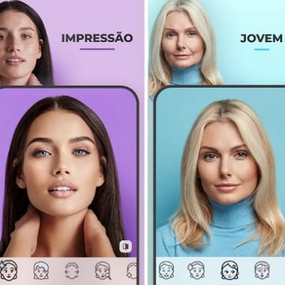 Apps para simular harmonização facial Faceapp