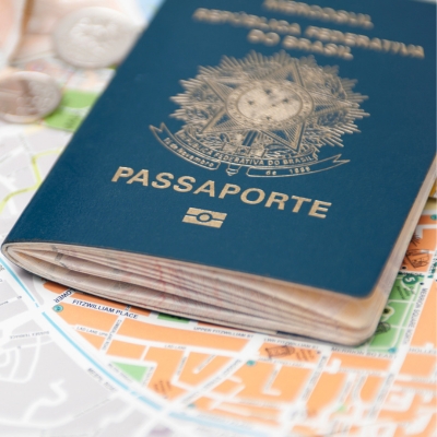 Foto de um passaporte brasileiro