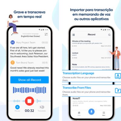 Aplicativo de transcrição