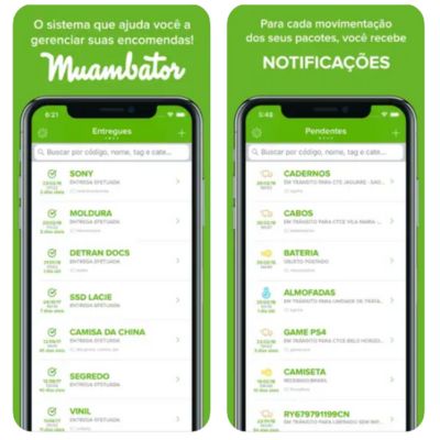 Aplicativos para rastrear encomendas